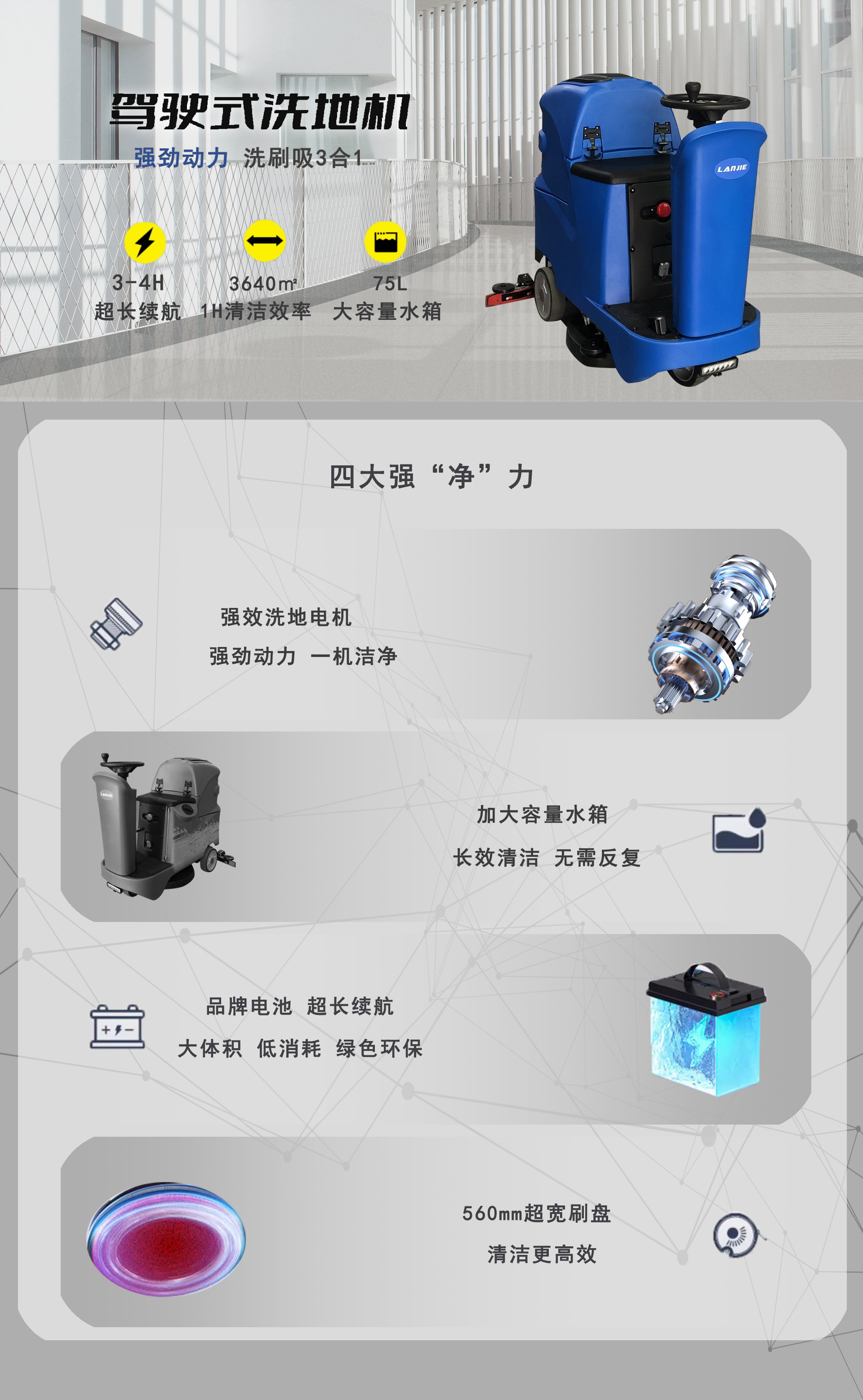 車間駕駛洗地機(jī),工業(yè)駕駛洗地機(jī)