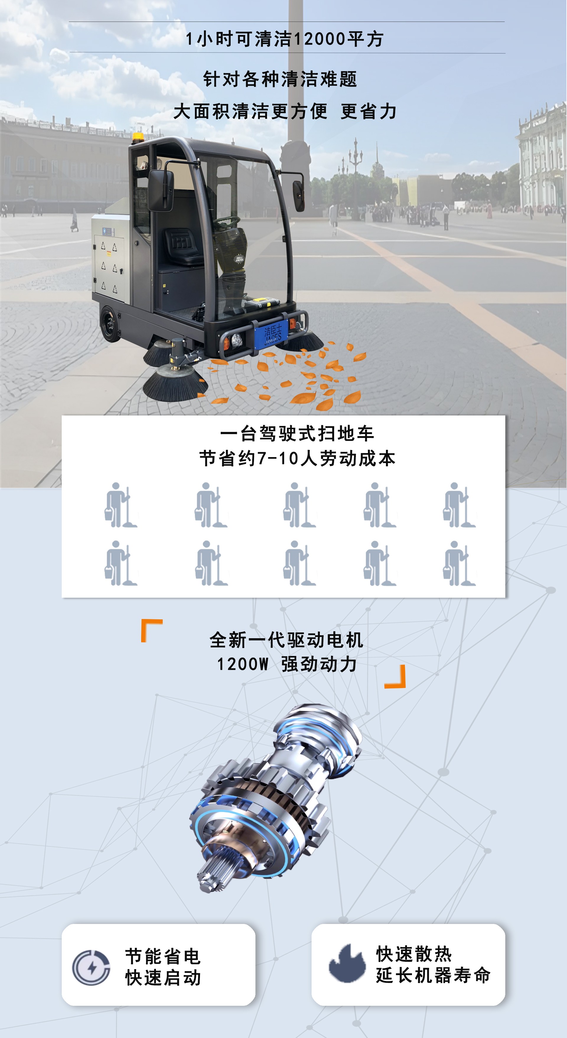 工業(yè)半封閉式掃地車,潔臣士半封閉式掃地車